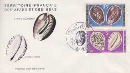 Enveloppe  FDC  1er  Jour   Territoire   Des   AFARS   Et   ISSAS    Coquillage   1977 - Coquillages