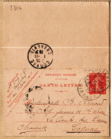 9088 /⭐ Carte-Lettre Modèle 515 Arcachon 31.10.1915 à ARNOUD Sage Femme 1er Classe La Combes Des Dames Cpaww1 - Cartes-lettres