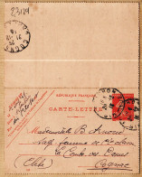 9082 /⭐ Carte-Lettre Modèle 520 Arcachon 27.02.1915 à ARNOUD Sage Femme La Combes Des Dames  Cognac Cpaww1 - Cartes-lettres