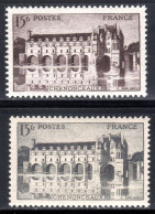 N° 610 + 610c (Chenonceaux) Neufs** LUXE Signé: COTE= 81 € - 1941-42 Pétain