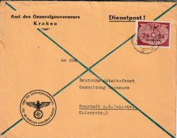 LETTRE - Gouvernement Général - Krakau Le 13/01/1941 - Governo Generale