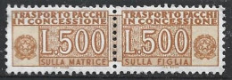 Repubblica Italiana, 1976 - 500 Lire Pacchi In Concessione, Fil. Stelle - Nr.19 MNH** - Consigned Parcels