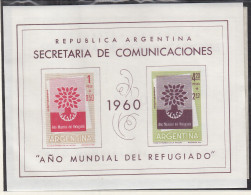 ARGENTINIEN  Block 12 X, Postfrisch **, Weltflüchtlingsjahr, 1960 - Blocks & Kleinbögen