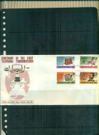 LESOTHO 100 PREMIERE LIAISON TELEPHONIQUE 4 VAL SUR FDC A PARTIR DE 0.75 EUROS - Lesotho (1966-...)