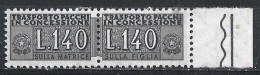 Repubblica Italiana, 1960 - 140 Lire Pacchi In Concessione, Fil. Stelle - Nr.14 MNH** - Pacchi In Concessione