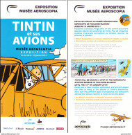 TINTIN : Flyer Exposition TINTIN ET SES AVIONS 2019 - Hergé