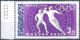 C5863 Hungary Olympics Mexico Sport Fencing MNH RARE - Sommer 1968: Mexico