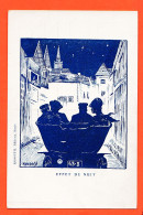 23268 / PARIS Xe KOSSUTH EFFET De NUIT Automobile Immatriculée 43-B Estampe 1910s Imprimeur Editeur  - Arrondissement: 10