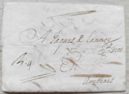 Single Weight Letter Mailed On June 9th From Cadiz - 1678 - Postage Of "S1:4"= 16 Groten Or Deniers Or 8 Stuiver - …-1845 Prephilately