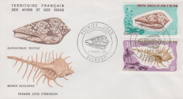 Enveloppe  FDC  1er  Jour   Territoire   Des   AFARS   Et   ISSAS    Coquillages   1975 - Sonstige & Ohne Zuordnung