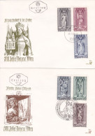 SCULPTURE,  X2  COVERS FDC  1969  AUSTRIA - Sculpture