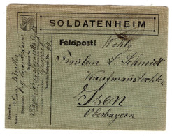 BAYERN Illustrierter SOLDATENHEIM-UMSCHLAG Aus Feldlazarett (T6960 - Autres & Non Classés