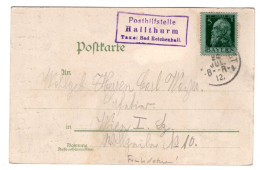 Bayern BEDARFSBELEG POSTHILFSSTELLENSTEMPEL Hallthurm (K3097 - Autres & Non Classés