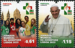 PORTUGAL - 2023 - SET OF 2 STAMPS MNH ** - World Youth Day - Ungebraucht