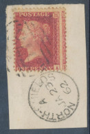 GB QV LE 1d Star (PA) Superb Used VARIETY: Heavy MISPERFORATED With Left Letters On The Right Side (making Impossible Le - Oblitérés