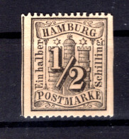 Hamburg 10Us SENKRECHT UNGEZÄHNT * MH (T8382 - Hambourg