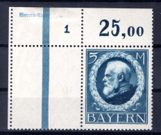 Bayern 107I OR Mit PlNr ** MNH POSTFRISCH BPP (AA2035 - Andere & Zonder Classificatie