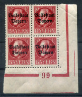 Bayern PLATTENNUMMER 99 Auf  119 Tadellos ** MNH POSTFRISCH (78669 - Altri & Non Classificati