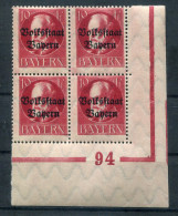 Bayern PLATTENNUMMER 94 Auf 119 Tadellos ** MNH POSTFRISCH (78670 - Autres & Non Classés