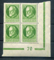 Bayern PLATTENNUMMER 70 Auf 112 Tadellos ** MNH POSTFRISCH (78624 - Altri & Non Classificati