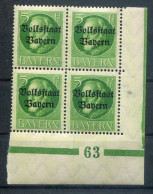 Bayern PLATTENNUMMER 63 Auf  117 Tadellos ** MNH POSTFRISCH (78677 - Otros & Sin Clasificación