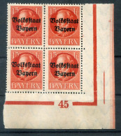 Bayern PLATTENNUMMER 45 Auf  120 Tadellos ** MNH POSTFRISCH (78652 - Otros & Sin Clasificación