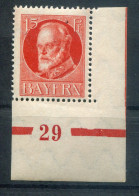 Bayern PLATTENNUMMER 29 Auf 115 Tadellos ** MNH POSTFRISCH (78645 - Autres & Non Classés