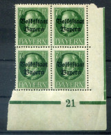 Bayern PLATTENNUMMER 21 Auf  113 Tadellos ** MNH POSTFRISCH (78672 - Andere & Zonder Classificatie