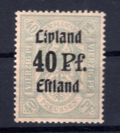 Preussen STEUERMARKEN ESTLAND LIVLAND 40Pf * MH (AA0862 - Altri & Non Classificati