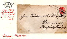 Preussen GA U26 Von SCHLADEN HANNOVER-STEMPEL!! (T0226 - Autres & Non Classés