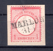 Mecklenburg-Schwerin STEMPEL MARLOW Nachverwendet Auf DR4 Gest. Luxusbriefstück (T7061 - Mecklenbourg-Schwerin