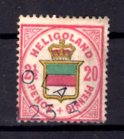 Helgoland 18c Schönes Stück Gest.+gepr. 120EUR (T9047 - Héligoland