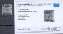 Württemberg 264d FARBE Mit Gef- Gest. BPP Befund 130EUR (16682 - Other & Unclassified