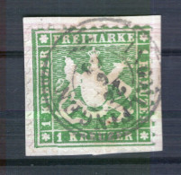 Württemberg 25b Gute Farbe Gest. Luxusbriefstück 120EUR (T6882 - Otros & Sin Clasificación