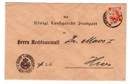 Württemberg 242 Auf Bedarfs-Dienstbrief (K1680 - Altri & Non Classificati