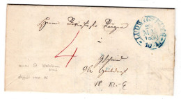 Württemberg 1850 Ludwigsburg Blau Als Dopp.verw.Dienstbrief Welzheim (T9752 - Autres & Non Classés