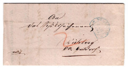 Württemberg 1851 WELZHEIM SEGMENT Blau Auf Dienstbrief Mit Inhalt (T9770 - Other & Unclassified