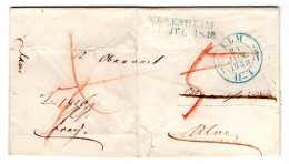 Württemberg 1848 Ulm Bzw Newresheim Dopp.verwendete Dienstbriefhülle (T9746 - Other & Unclassified
