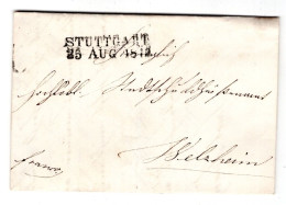 Württemberg 1842 Stuttgart Brief Mit Inhalt (T9768 - Other & Unclassified