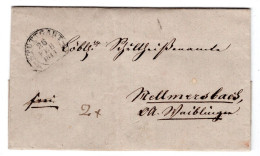 Württemberg 1841 Stuttgart Nach Welmersbach Dienstbriefhülle (T9772 - Sonstige & Ohne Zuordnung