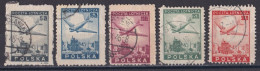 Pologne -  Poste Aérienne  Y&T  N ° 10  12  13  14  15  Oblitérés - Gebruikt