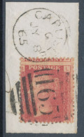 GB QV LE 1d Pl.87 (LB) On Piece Superb Used With Duplex Postmark „CARLISLE / 165“ Cumbria (4VOD – EARLIEST DATE OF USAGE - Gebraucht