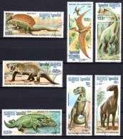 Kampuchea 1990 Animaux Préhistoriques (15) Yvert N° 618 à 624 Oblitéré Used - Kampuchea