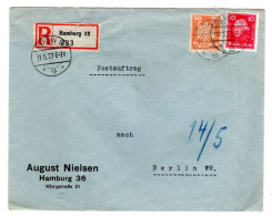 DR-Weimar 361+390 Als Eingeschriebener POSTAUFTRAG (AA2367 - Altri & Non Classificati