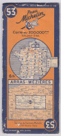 Carte Michelin Révisée En 1939 Arras Mézières N° 53 Port 100g - Strassenkarten