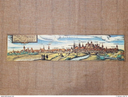 Veduta Città Norimberga O Nurnberg Germania Anno 1572 Braun E Hogenberg Ristampa - Carte Geographique