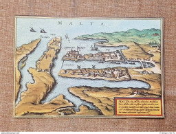 Veduta Malta Ed Il Suo Arcipelago Anno 1572 Braun E Hogenberg Ristampa - Carte Geographique