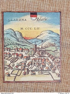 Veduta Della Città  Glarona Glarus Svizzera Anno 1572 Braun E Hogenberg Ristampa - Carte Geographique