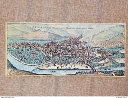 Veduta Città  Iena O Jena Turingia Germania Anno 1572 Braun E Hogenberg Ristampa - Carte Geographique
