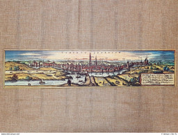 Veduta Della Città  's-Hertogenbosch Paesi Bassi 1572 Braun E Hogenberg Ristampa - Carte Geographique